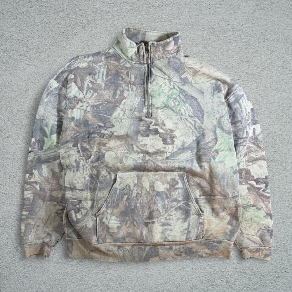 Jerzees 90s Realtree Camo Quarter-Zip Sweatshirt XL